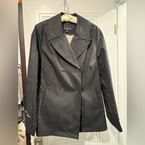 Banana Republic black trench-rain coat -size XL
